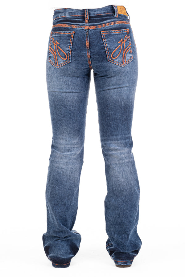 Comfort Cut High Rise - SR2152 "Jasper" Rust Stitch Jeans
