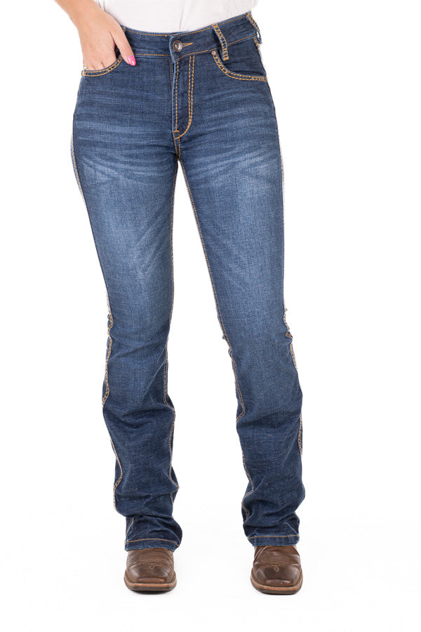 Ultra High Rise - SR2195 "Tuscaloosa" Tan Stitch Jeans