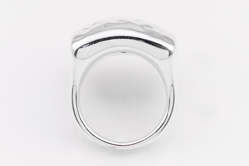 SS15 Silver Ring (Square Hammered)