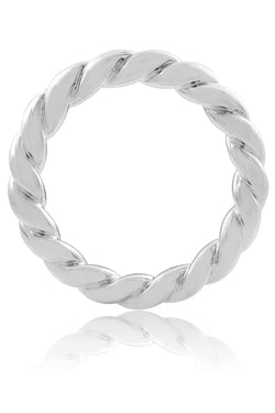 SS04 Silver Twisted Bangle