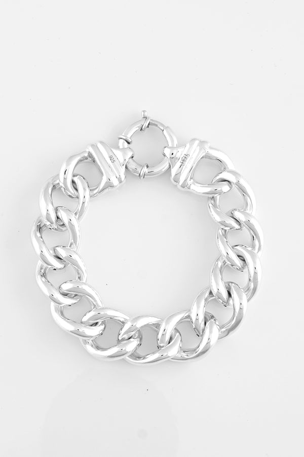SS08 Silver Curb Link Bracelet