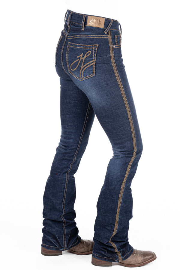 Ultra High Rise - SR2179 "Washington" Tan Stitch Over Locking Jeans