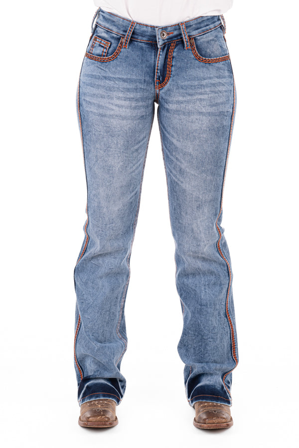 Mid Rise - SR2169 "Augusta" Rust Stitch Jeans