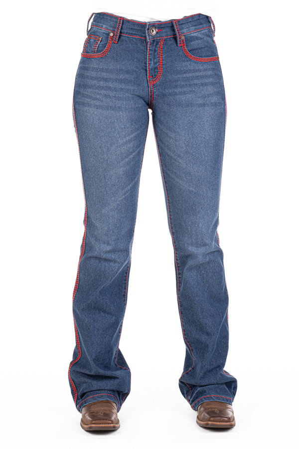 Comfort Cut High Rise - SR2160 "Hot Springs" Red Stitch Jeans