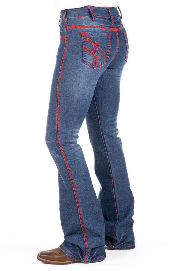 Comfort Cut High Rise - SR2160 "Hot Springs" Red Stitch Jeans