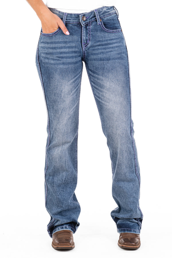 Mid Rise - SR2170 "Milford" Purple Stitch Jeans