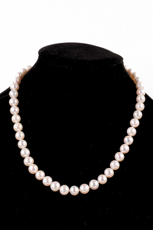 Pearl Necklace - P101-B 10mm 20.5' White