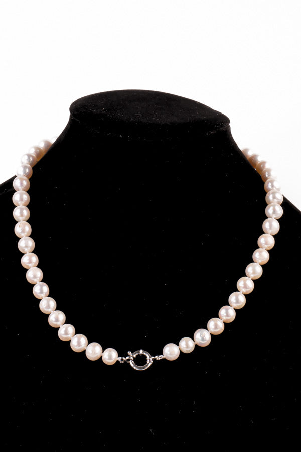 Pearl Necklace - P101-B 10mm 20.5' White