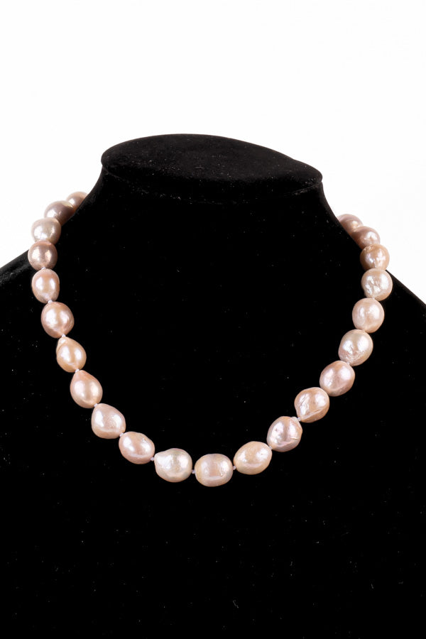 Pearl Necklace - P108 12mm 18.5' Pink
