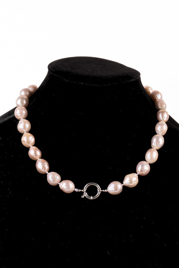 Pearl Necklace - P108 12mm 18.5' Pink