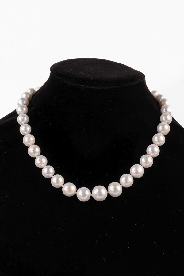 Pearl Necklace - P109 11-15mm 19" White