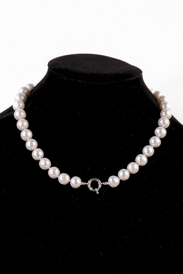 Pearl Necklace - P109 11-15mm 19" White