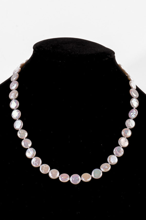 Pearl Necklace - P75-B 10mm 21' White