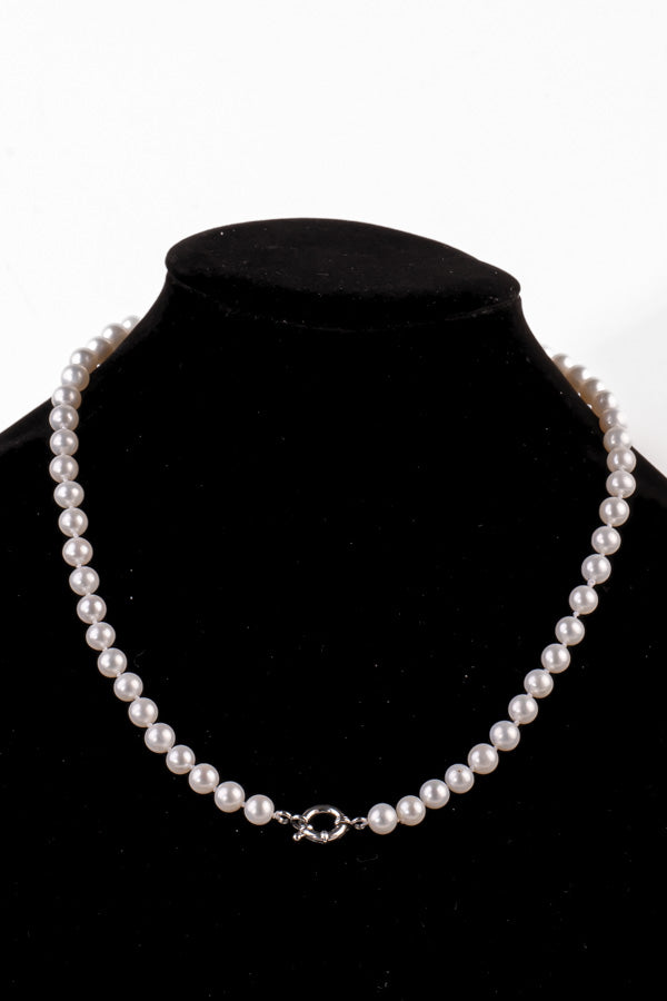 Pearl Necklace - P72-B 7mm 20.75' White