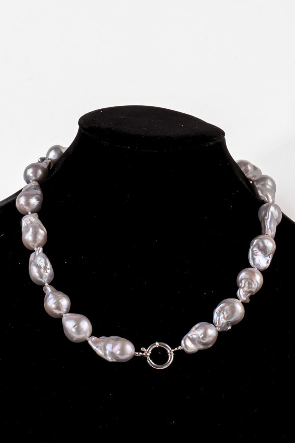 Pearl Necklace - P80-B 26-28mm 21' Sliver