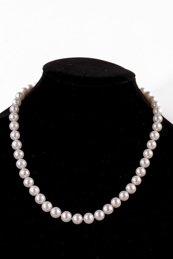 Pearl Necklace - P73-B 9-10mm 21' White