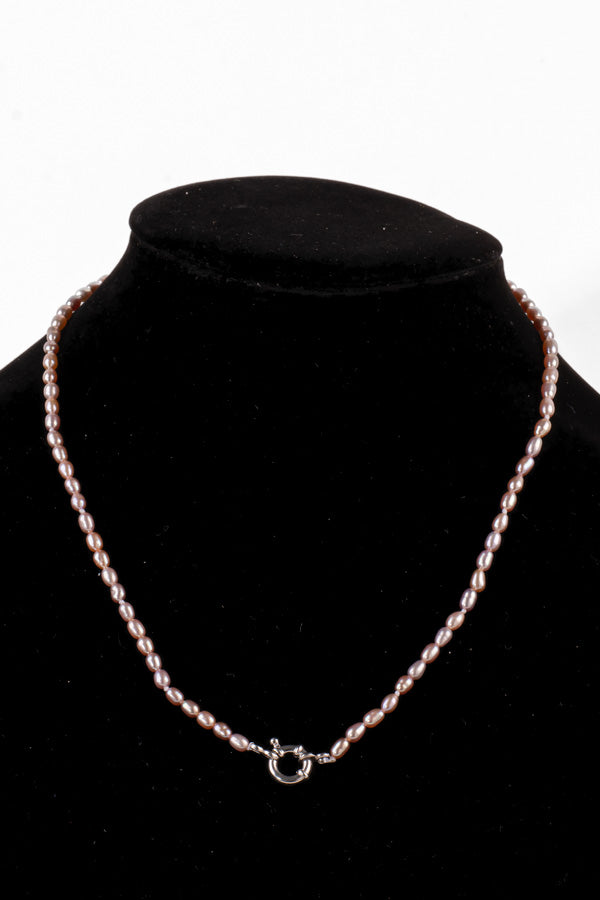 Pearl Necklace - P86 3.5-4mm 18.5' Pink