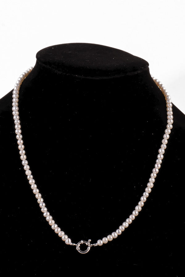 Pearl Necklace - P87-B 5mm 20.5' White