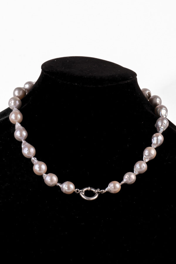 Pearl Necklace - P90 13mm 18.5' Sliver
