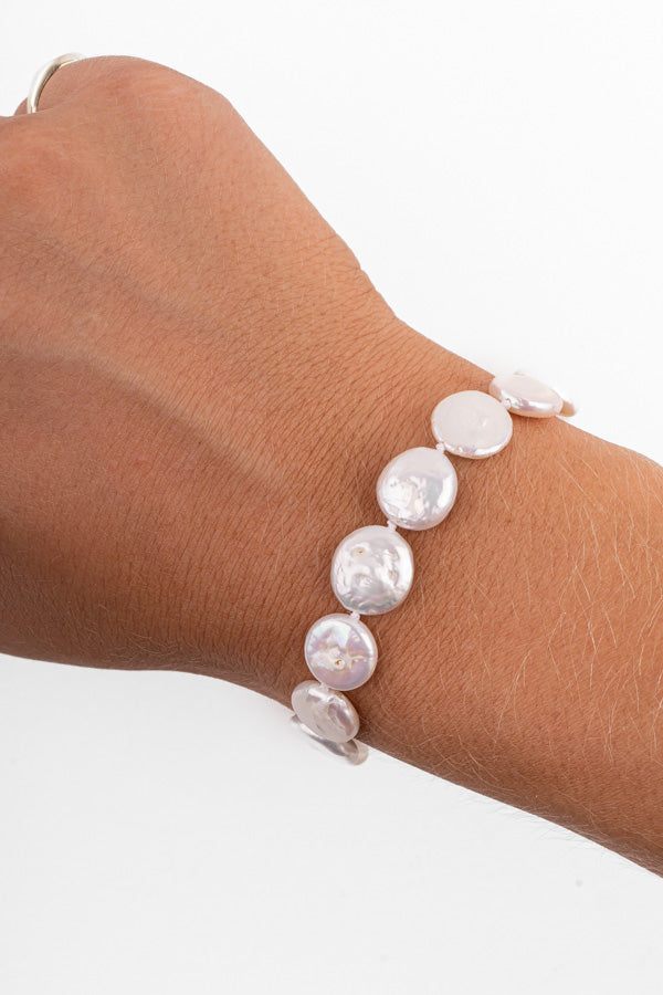 Pearl Bracelet - P76-A 12mm 9" Cream