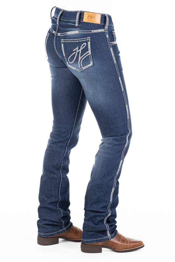 Mid Rise - SR2166 "Blairsville" Sage Heart Stitch Jeans