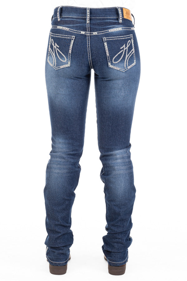 Mid Rise - SR2166 "Blairsville" Sage Heart Stitch Jeans