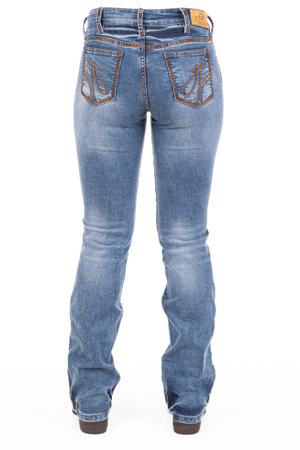 Comfort Cut High Rise - SR2188 "Sierra Vista" Tan Heart Stitch Jeans