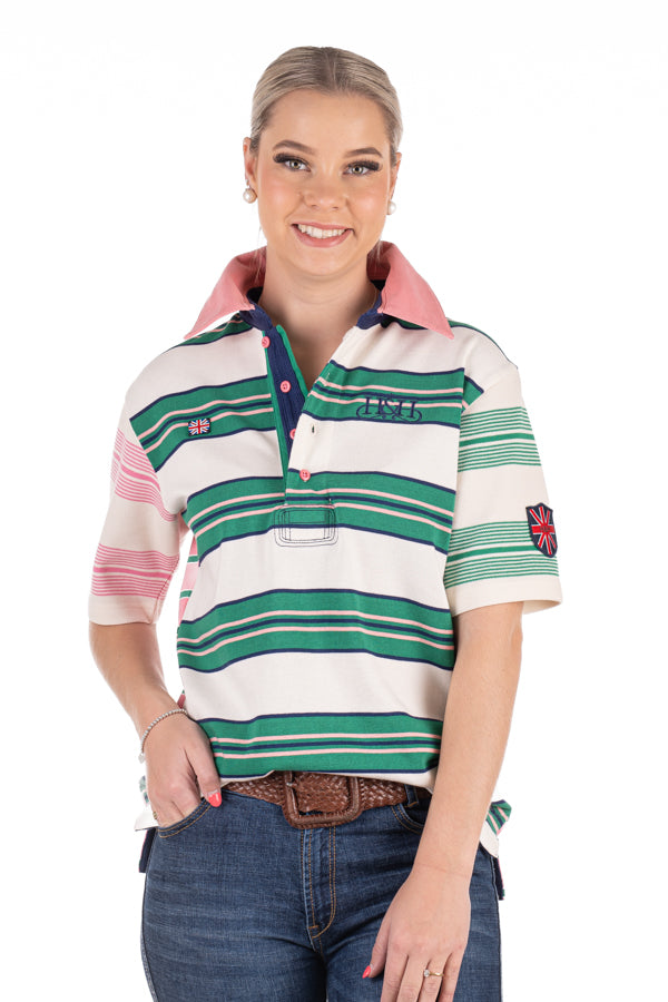 Rugby Collection - RC01-15 Navy/Green/White/Pink Rugby Fit Polo ...