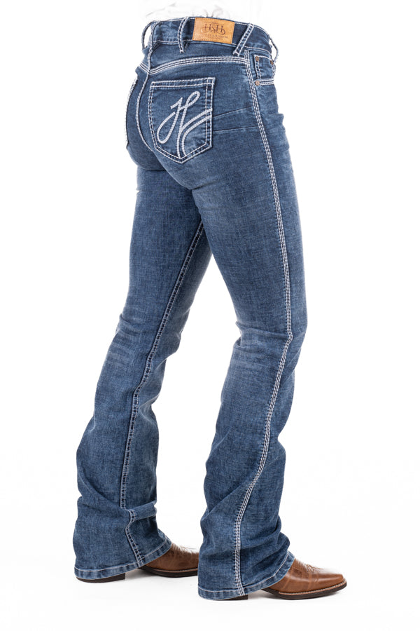 Ultra High Rise - SR2205 "Pasadena" White Stitch Jeans