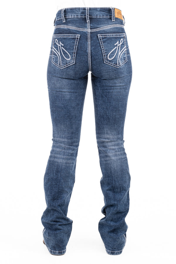 Ultra High Rise - SR2205 "Pasadena" White Stitch Jeans