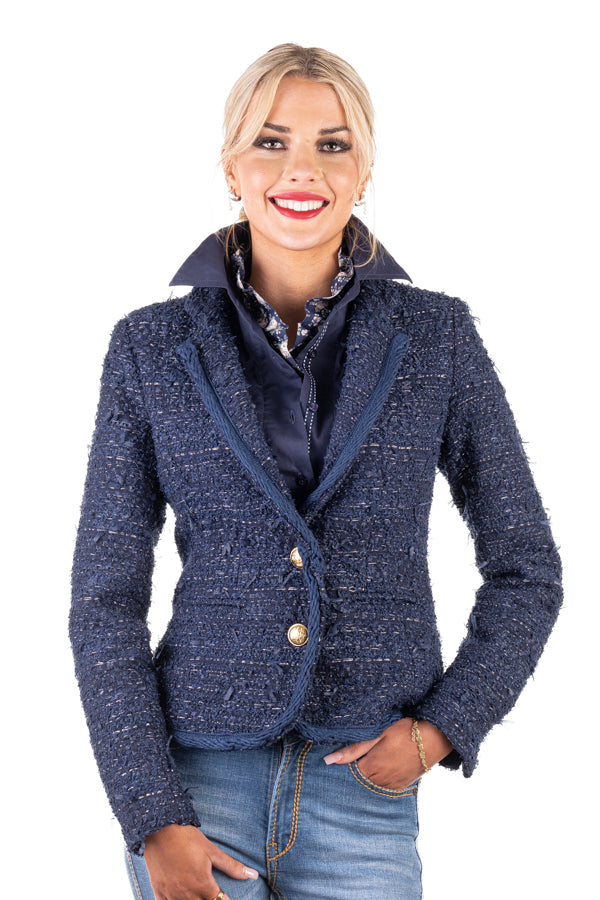 Bouclé Blazer - J13C-3 Navy