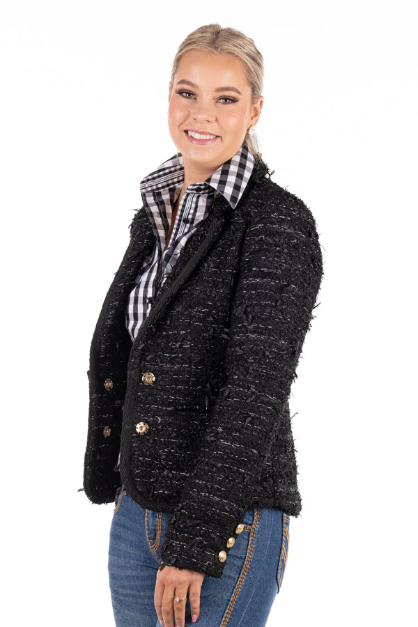 Bouclé Blazer - J13C-5 Black