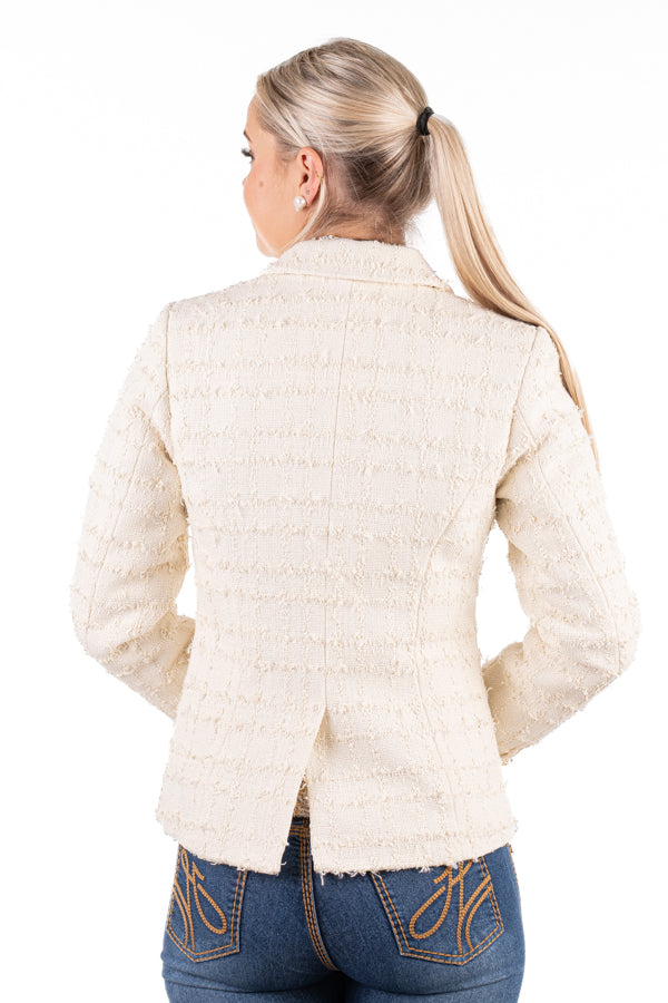 Bouclé Blazer - J13C-4 Cream