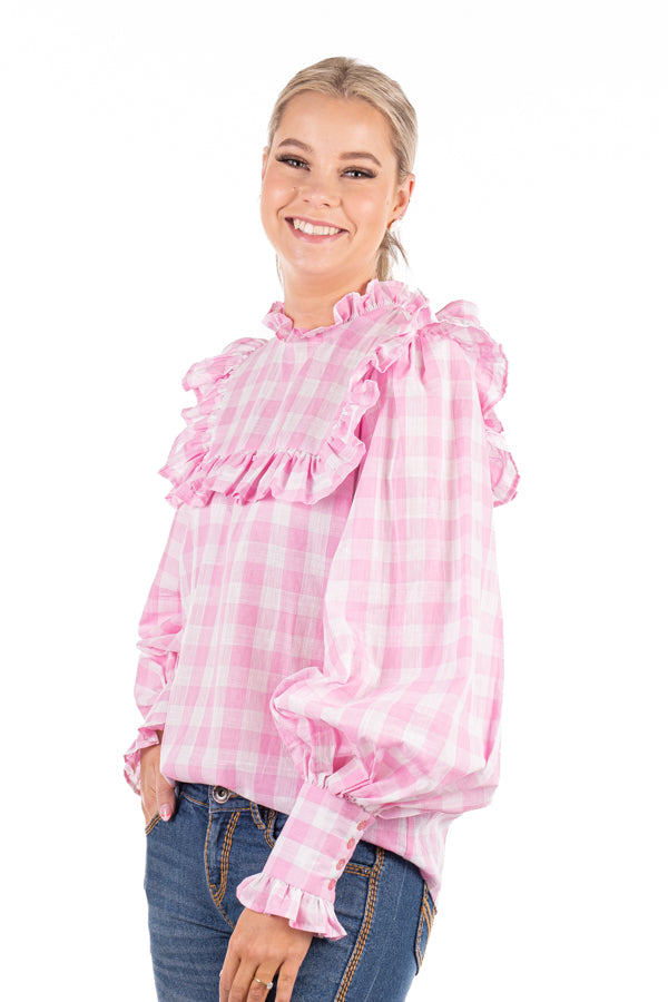 Linen Collection - LC49-3 Pale Pink Check Shirt