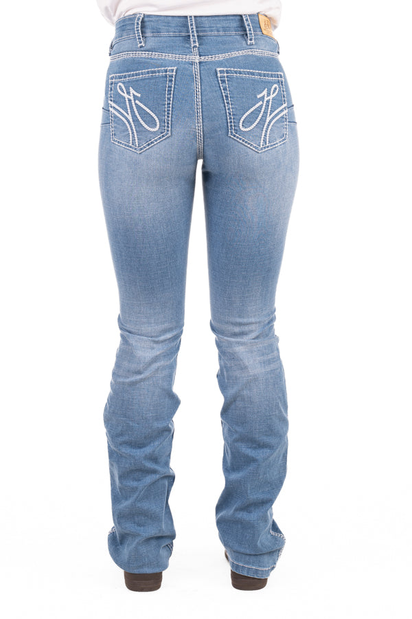 Ultra High Rise - SR2186 "Madison" White Stitch Jeans