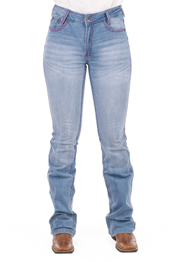 Ultra High Rise - SR2187 "Huntsville" Purple Stitch Jean