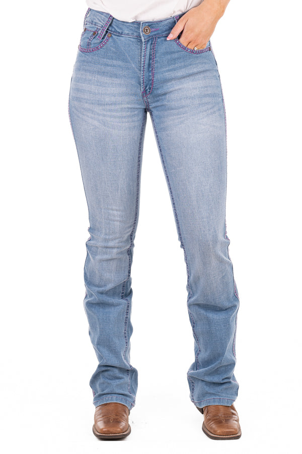 Ultra High Rise - SR2187 "Huntsville" Purple Stitch Jean