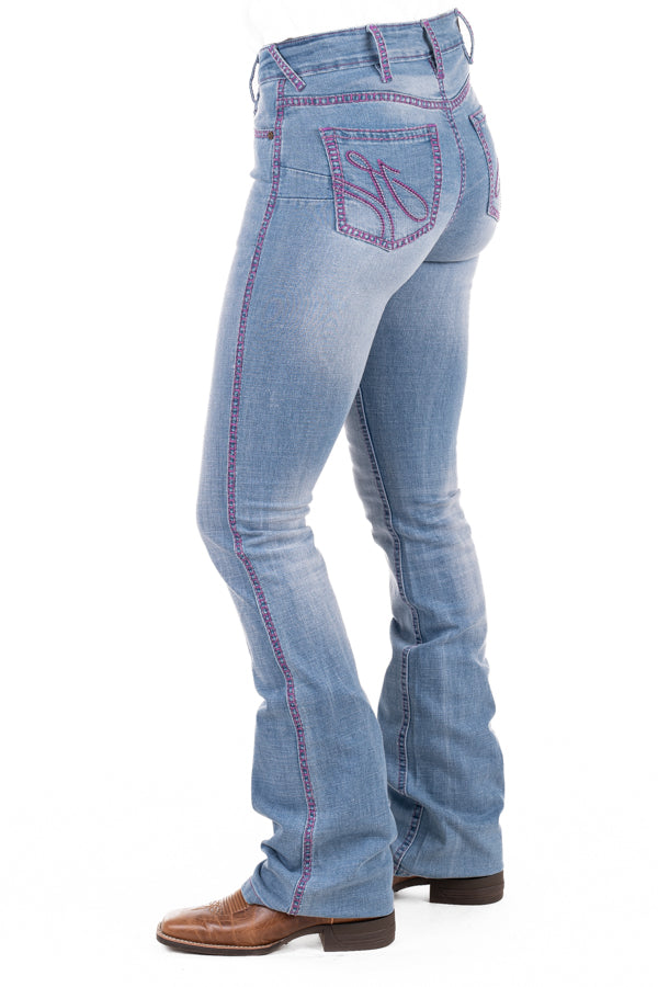 Ultra High Rise - SR2187 "Huntsville" Purple Stitch Jean