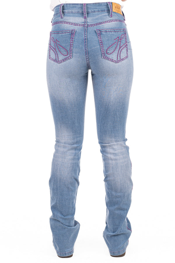 Ultra High Rise - SR2187 "Huntsville" Purple Stitch Jean