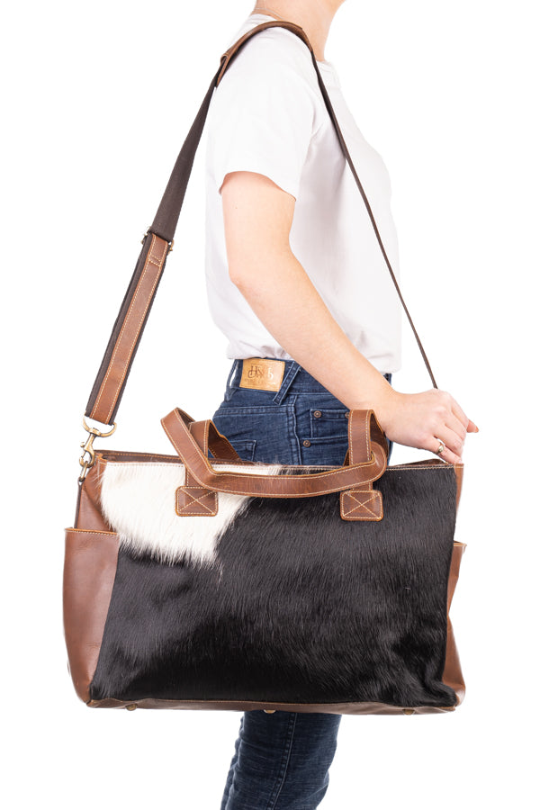 Nappy Bag - Hide and Leather HNB22