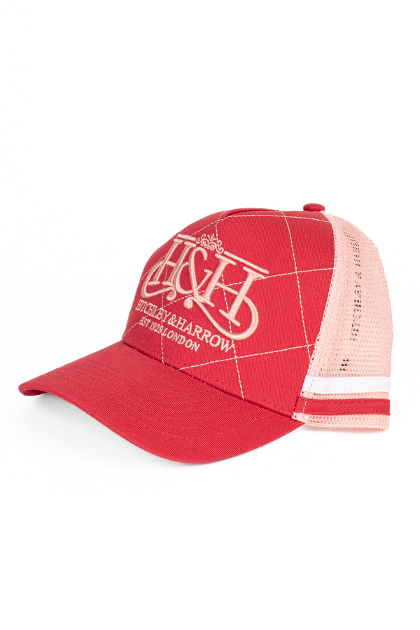 Trucker Cap - Cherry & Peach Crisscross