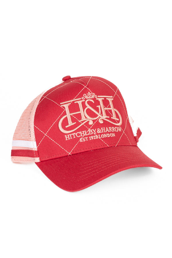 Trucker Cap - Cherry & Peach Crisscross