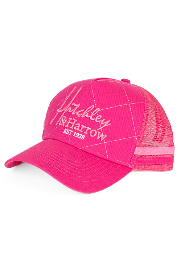 Trucker Cap - Hot Pink & Candy Criss Cross