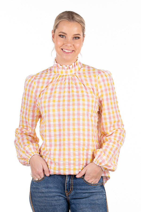 Wisteria Lane - WL344-10 Pink/Yellow/White Check