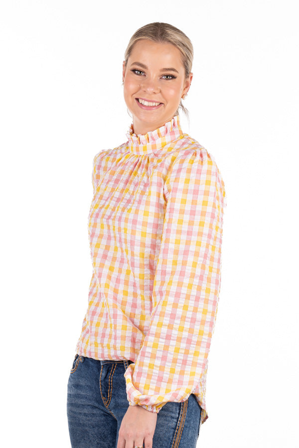 Wisteria Lane - WL344-10 Pink/Yellow/White Check