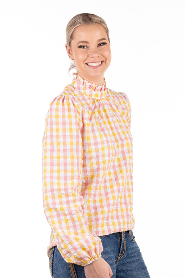 Wisteria Lane - WL344-10 Pink/Yellow/White Check