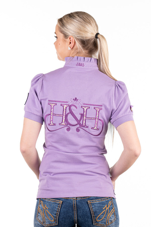 Fitted Polo - E228 Lilac Frill Polo