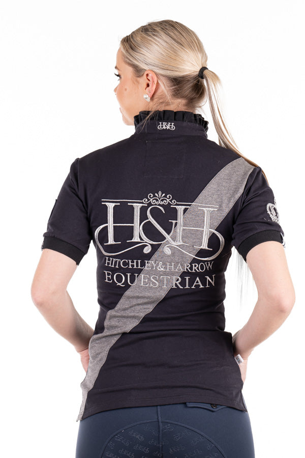 Equestrian Collection - Sash Fitted Polo - EE01-19 Navy