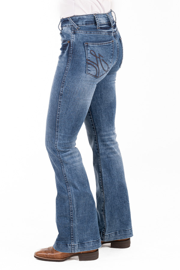 Trouser - SR2211 "Phoenix" Chocolate Stitch Jeans