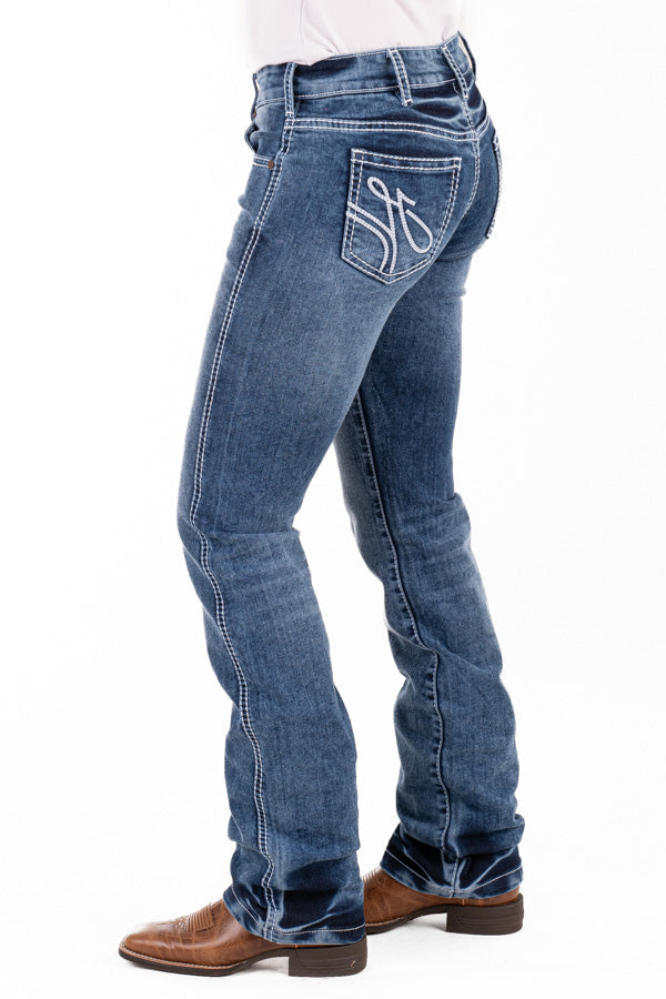Mid Rise - SR2185 "Dallas" White Wash Jeans